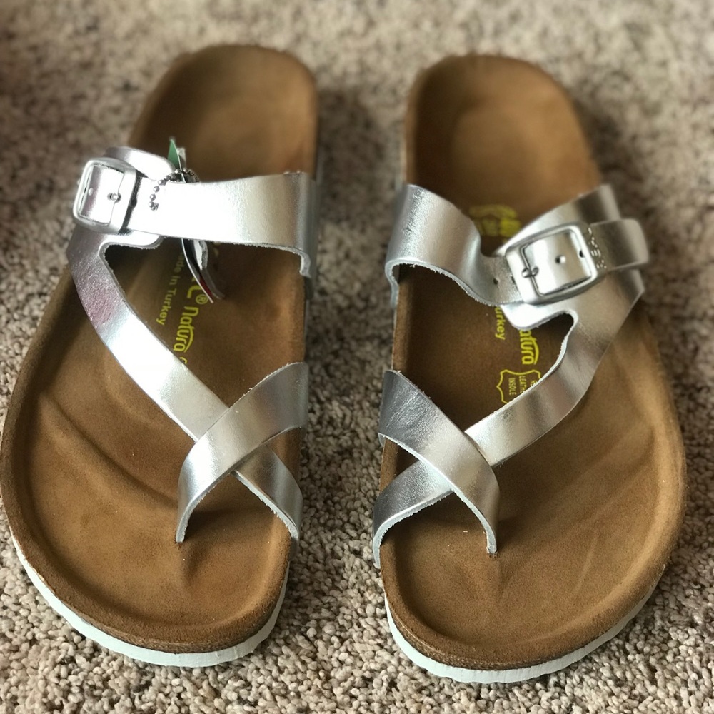 Birkenstock Betula Silver Metallic Sandals
